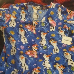 New xl olaf scrubs top